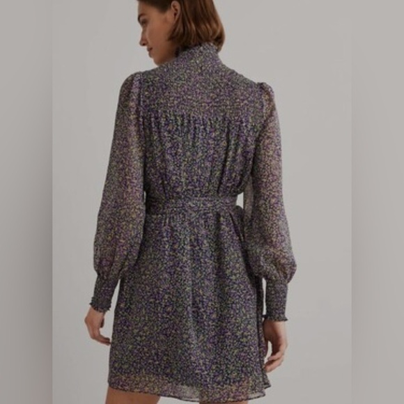 BODEN Smocked Yolk Floral Dress Tie Waist 8 NEW. 1323 - Picture 3 of 9